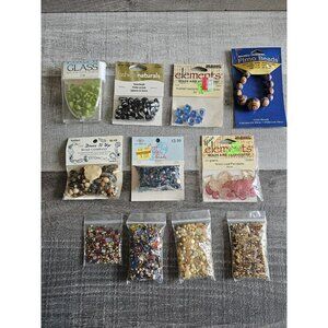 Crafter Lot Jewelry Designer Making Supplies Art Glass Misc Beads Estate Lot #8